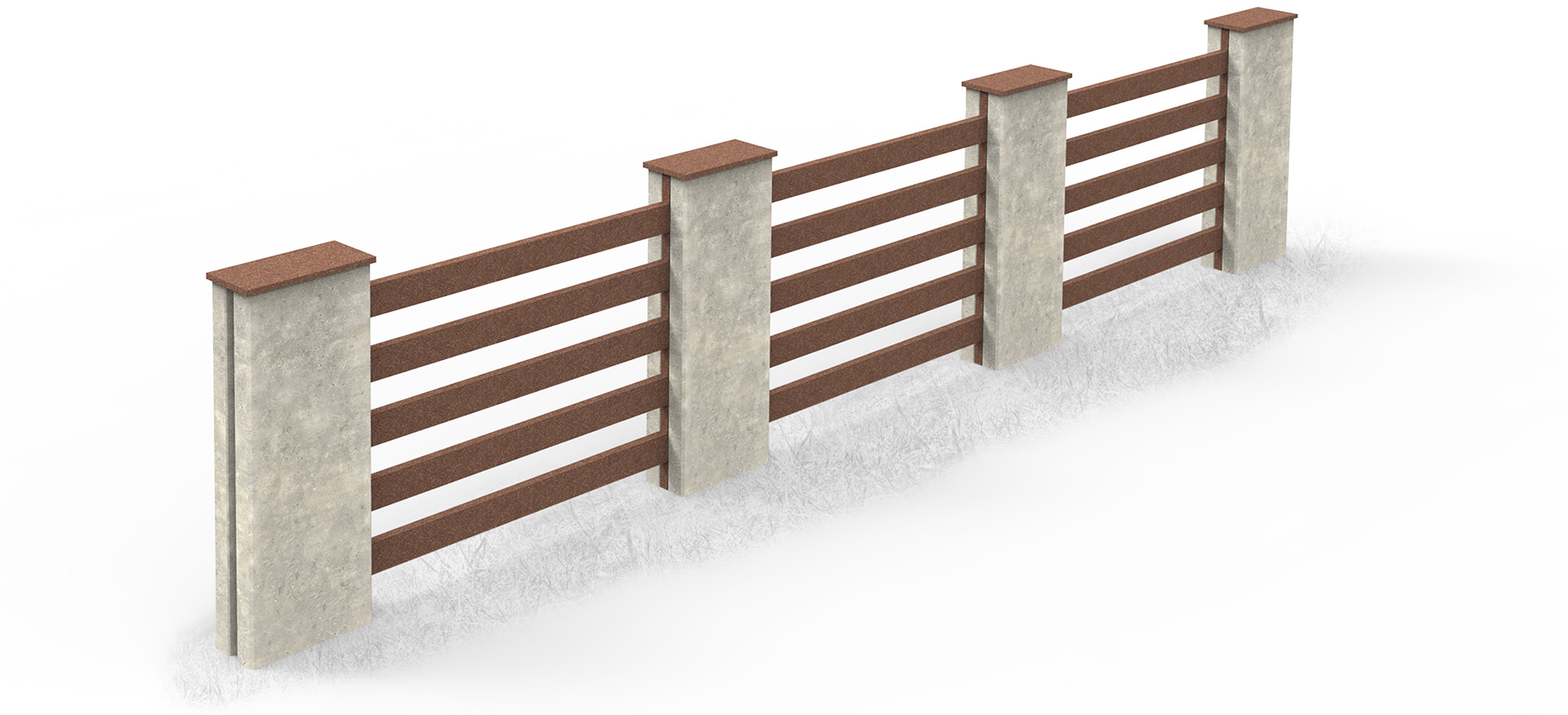 Zaun - megawood Terrassensystem