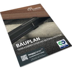 Bauplan Terrasse (A4)mit Betonrandstein